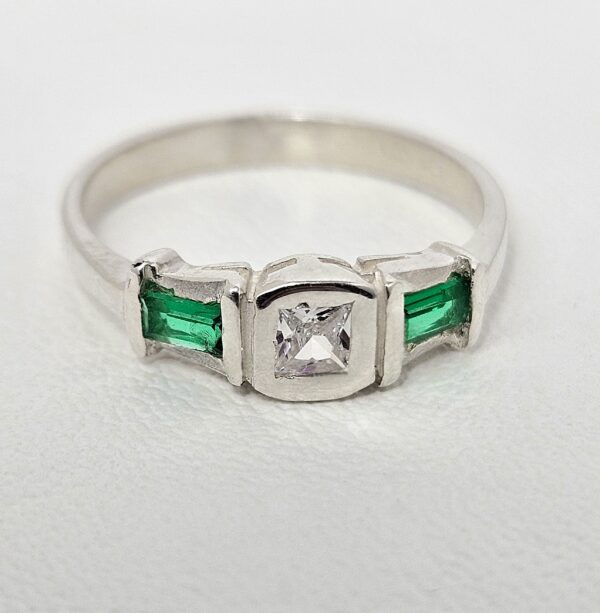 Anillo Piedra con Lateral Baguette - Image 2