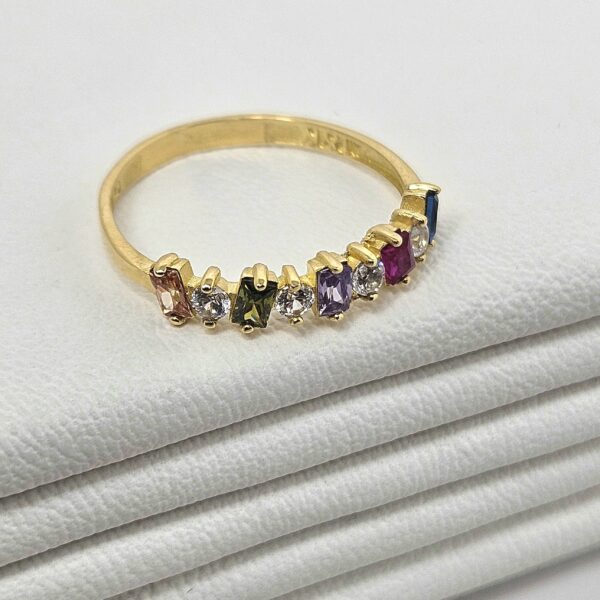 Anillo Baguette Intercalado Color - Image 3