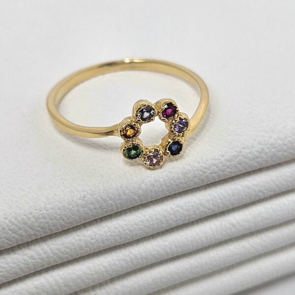 Anillo Círculo con Piedras - Image 4