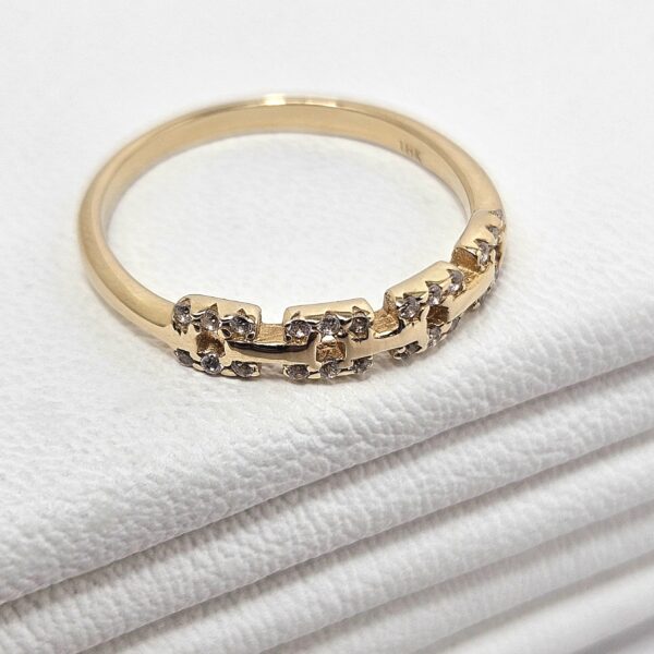 Anillo Cuadrados con Piedras - Image 3