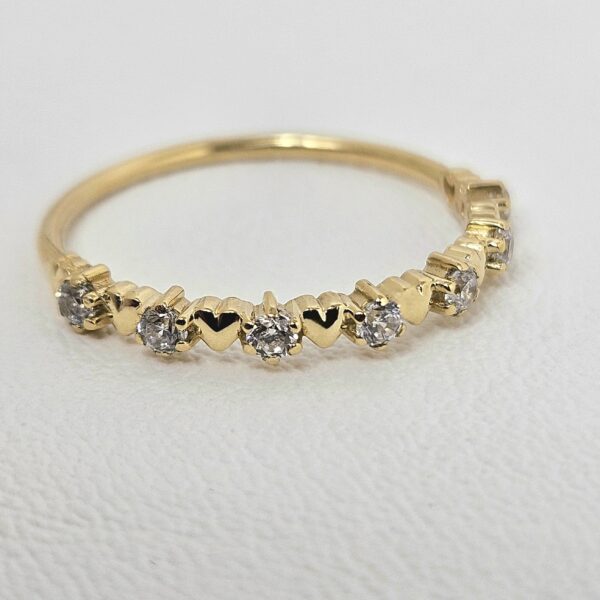 Anillo Corazones con Piedras - Image 2
