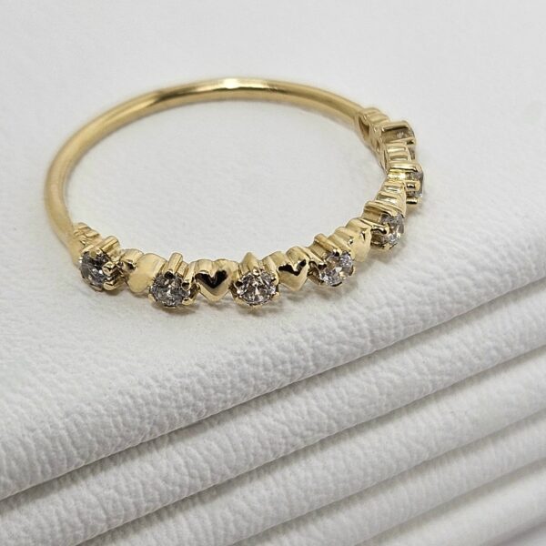 Anillo Corazones con Piedras - Image 3