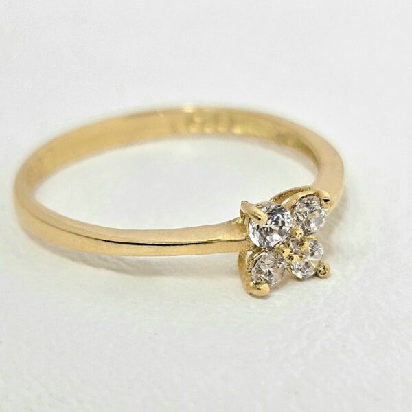Anillo Flor con Piedra - Image 2