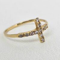Anillo Cruz con Piedras - Image 2