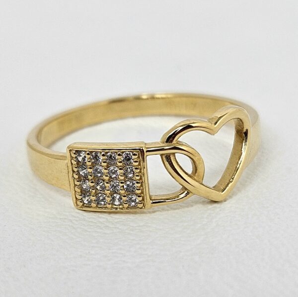 Anillo Candado con Piedras - Image 2