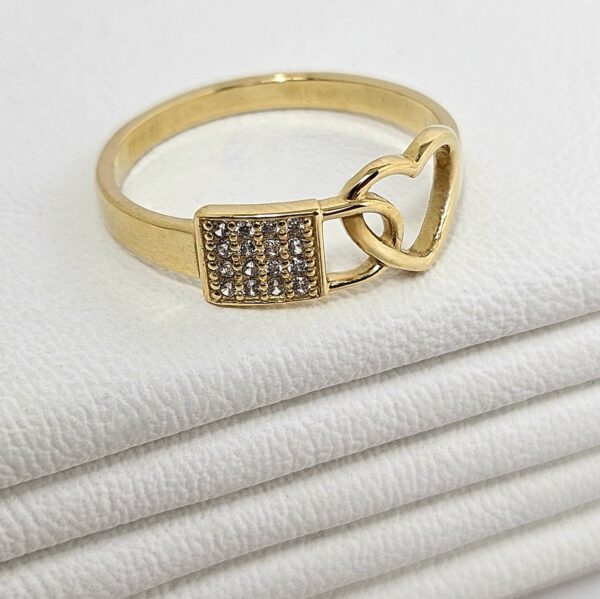 Anillo Candado con Piedras - Image 3