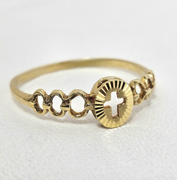 Anillo Cruz Facetado - Image 2