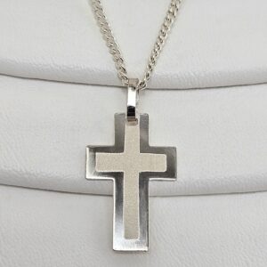 Dije Cruz Plana Opaca