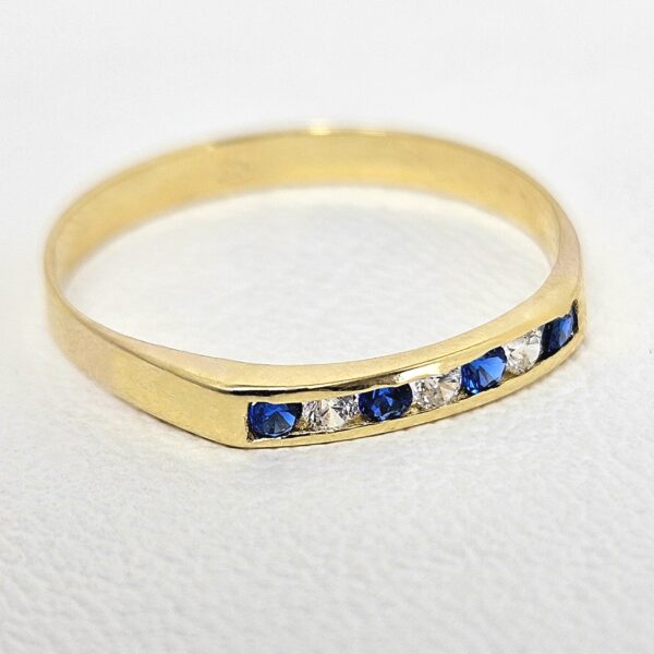 Anillo Fino con Piedras Azules - Image 2