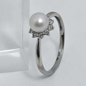 Anillo Solitario Perla